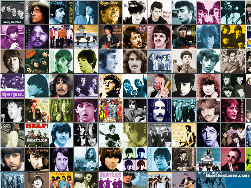 beatles wallpaper. A wallpaper featuring some of